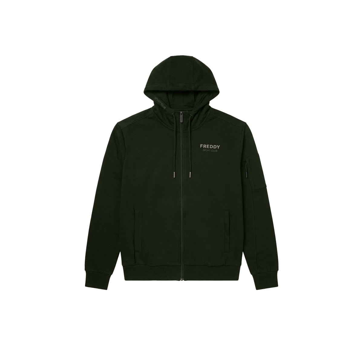 FREDDY FELPA FULL ZIP CAPPUCCIO