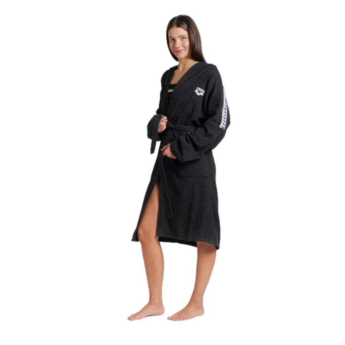 ARENA TEAM STRIPE ROBE - Nero - vista 2