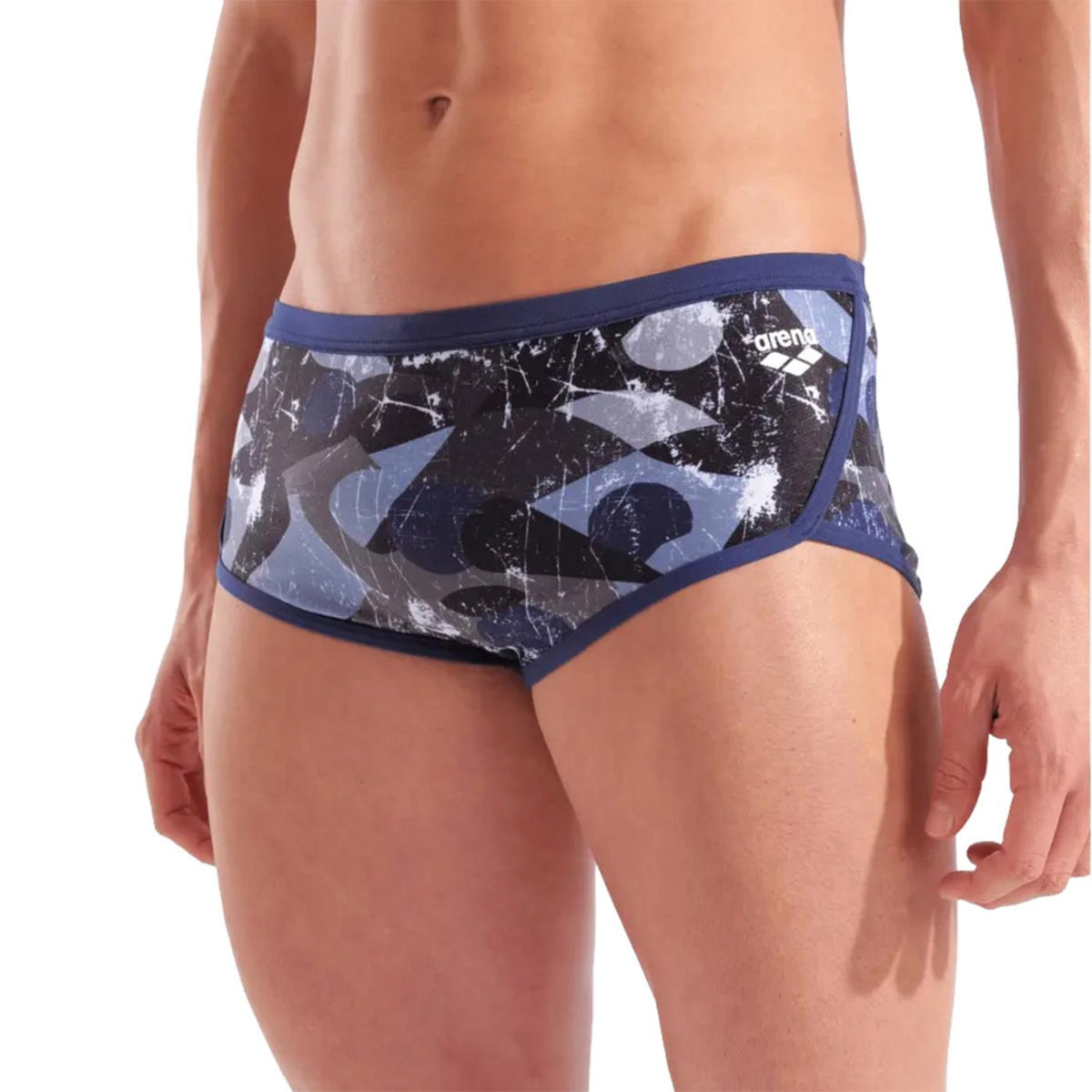 ARENA SCRATCHED LOW WAIST SHORT - Blu - vista 3