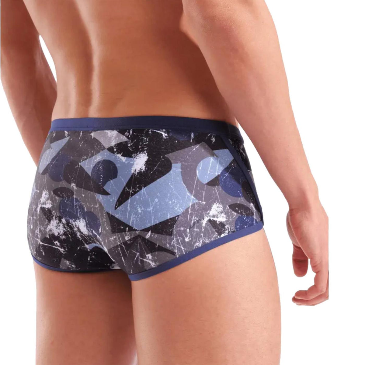 ARENA SCRATCHED LOW WAIST SHORT - Blu - vista 4