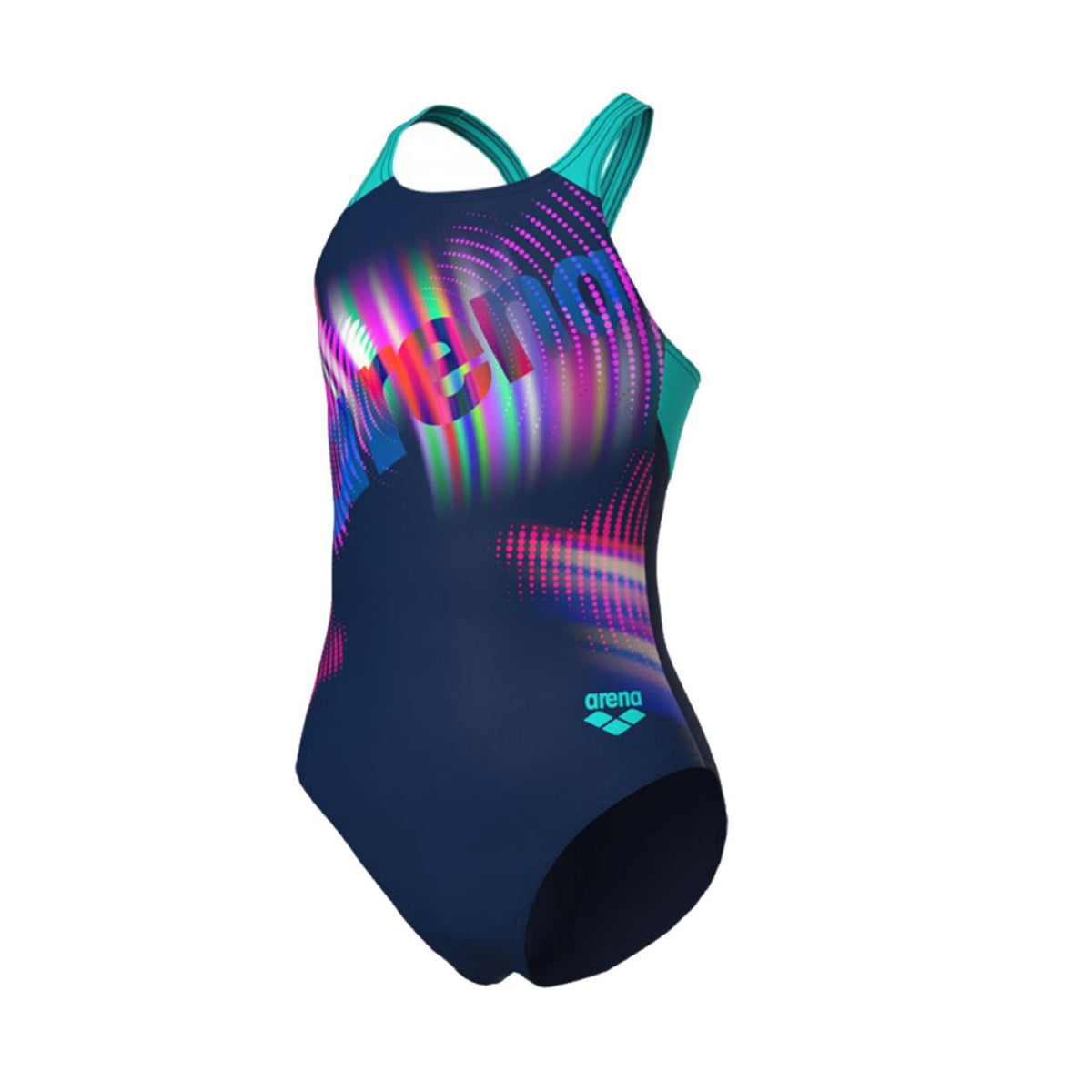 ARENA LIT LOGO SWIMSUIT V-BACK - Blu - immagine principale