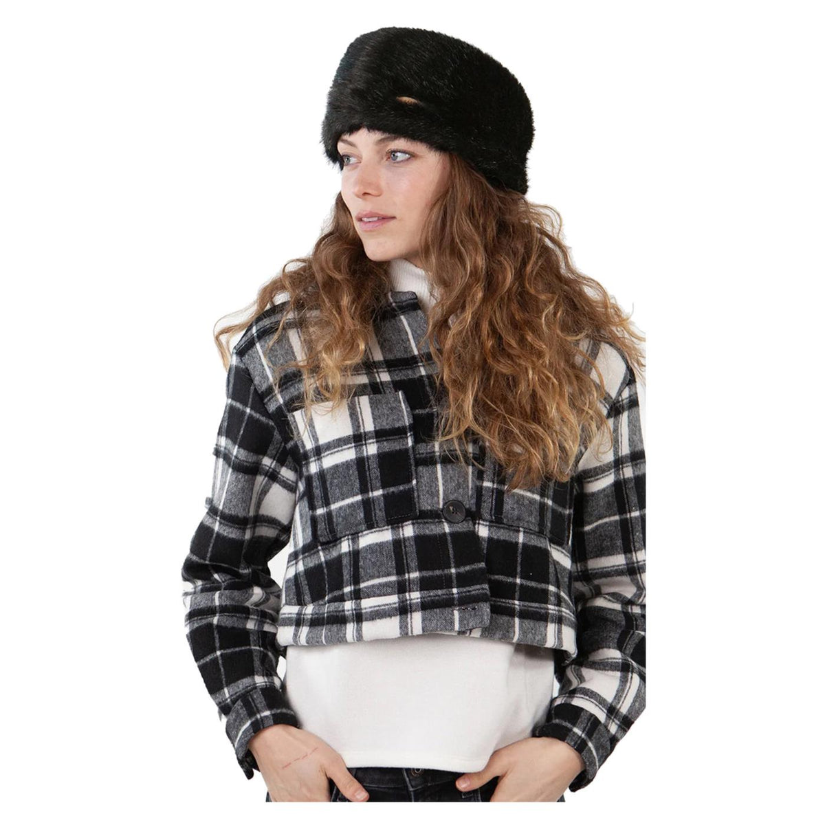 BARTS FUR HEADBAND - Nero - vista 2