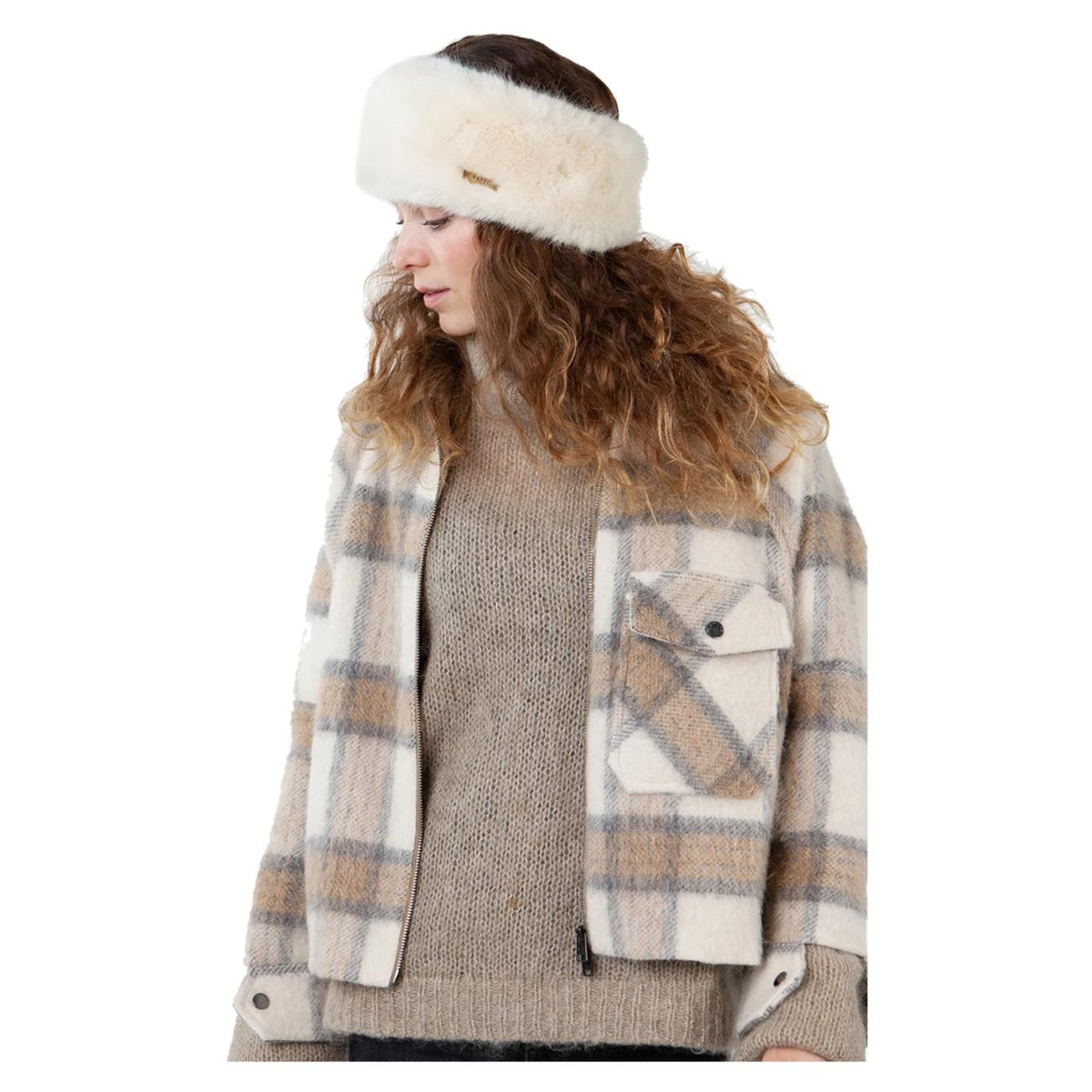 BARTS FUR HEADBAND - Beige - vista 2