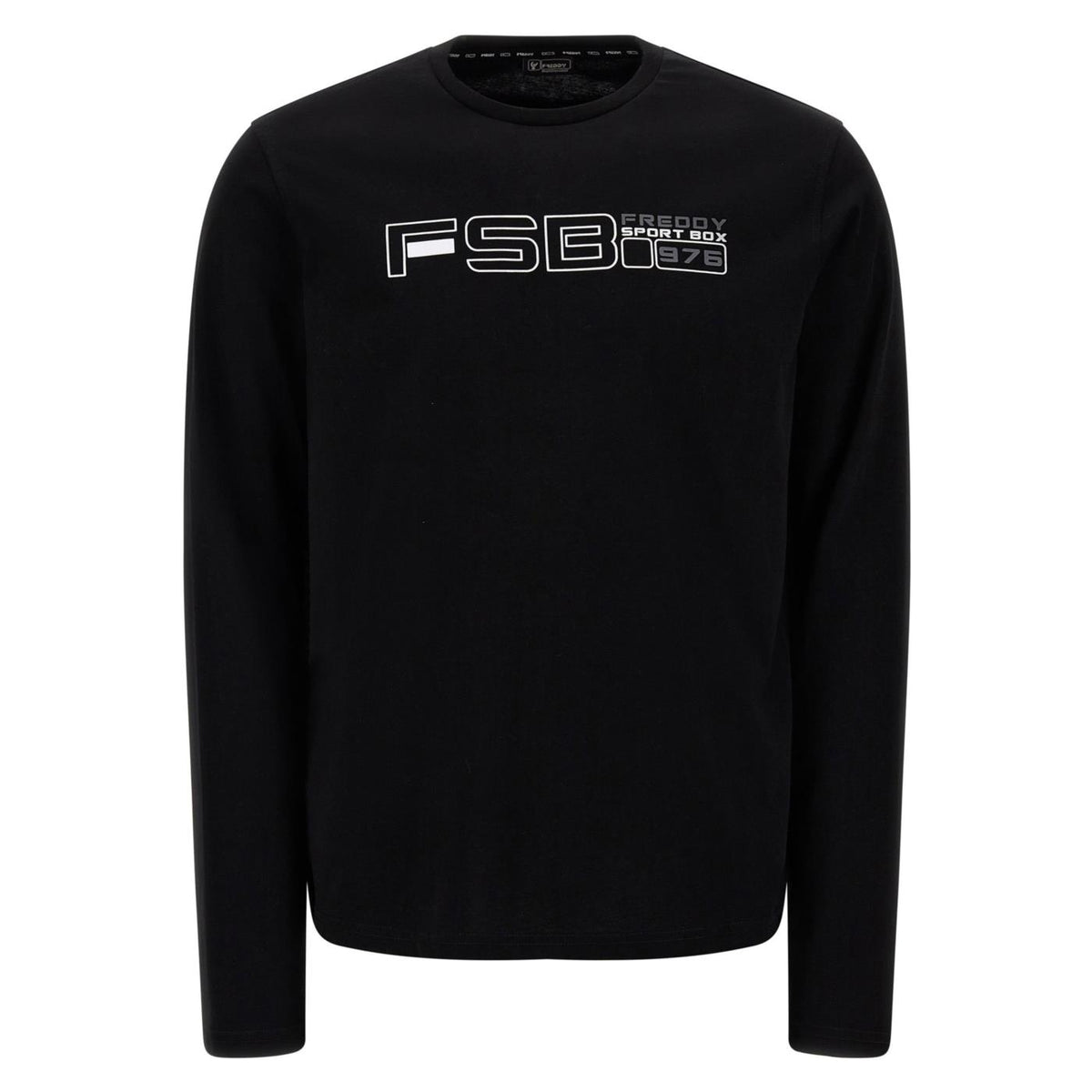 FREDDY BASIC COTTON LS TEE - Nero - immagine principale