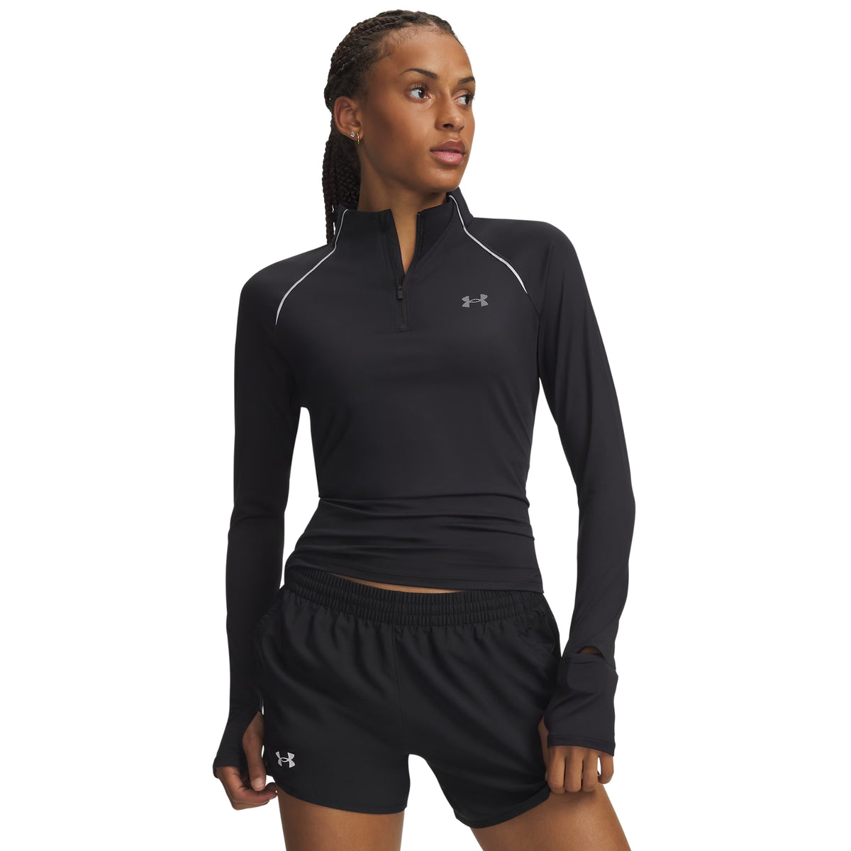 UNDER ARMOUR VELOCITI HALF ZIP W TEE - Nero - immagine principale
