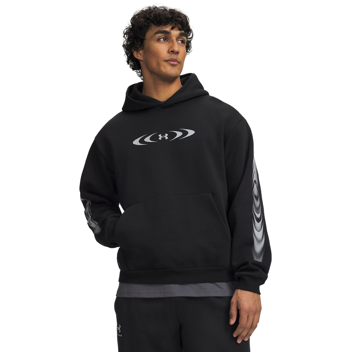 UNDER ARMOUR ICON FLEECE GRAPHIC HOODY - Nero - immagine principale