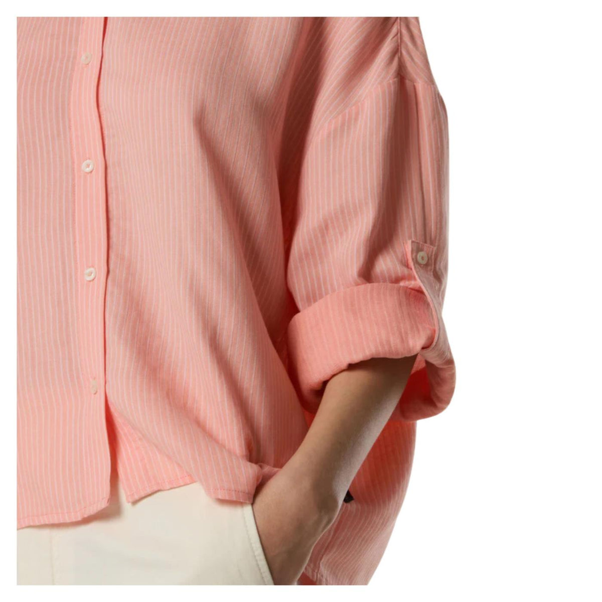 NORTH SAILS SHIRT LONG SLEEVE WOMAN - Corallo - vista 3