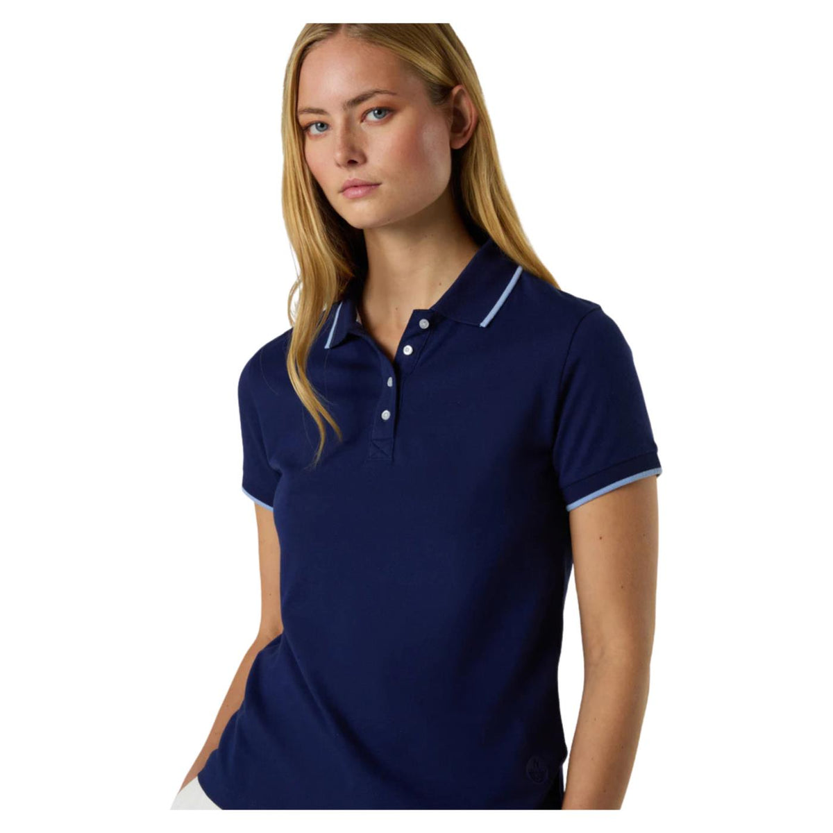 NORTH SAILS W POLO SHORTH SLEEVE - Blu - vista 3