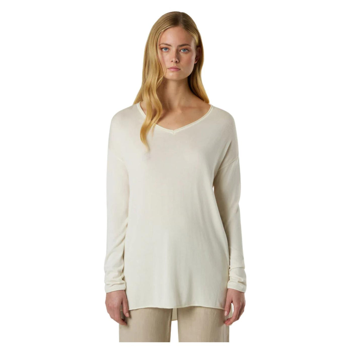 NORTH SAILS V NECK 12GG W KNITWEAR - Bianco - immagine principale