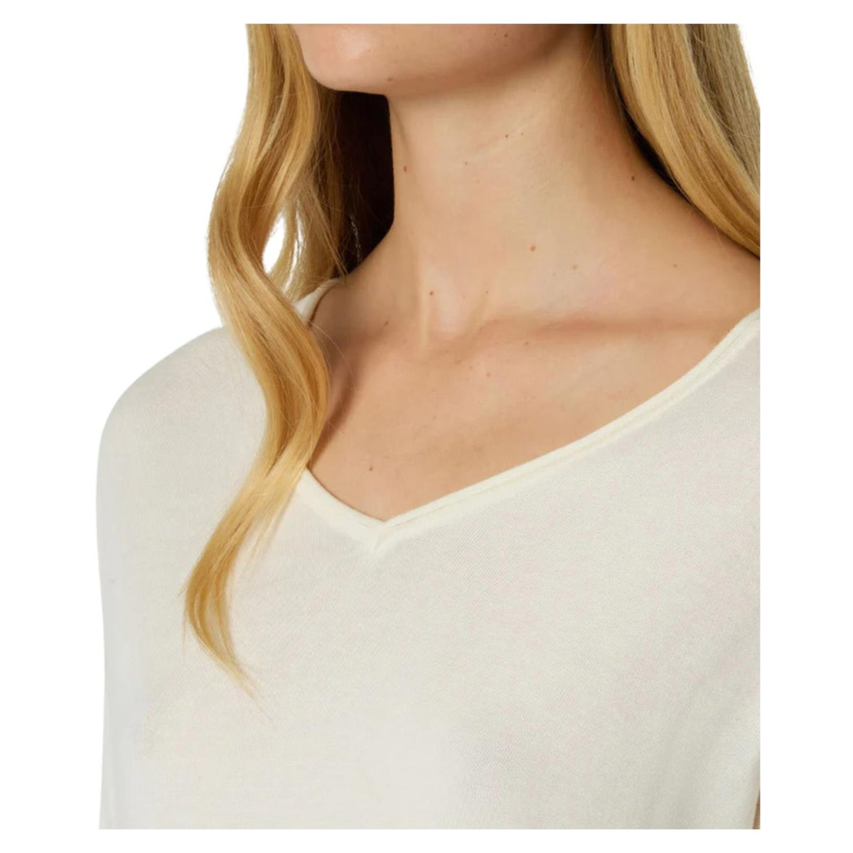 NORTH SAILS V NECK 12GG W KNITWEAR - Bianco - vista 3