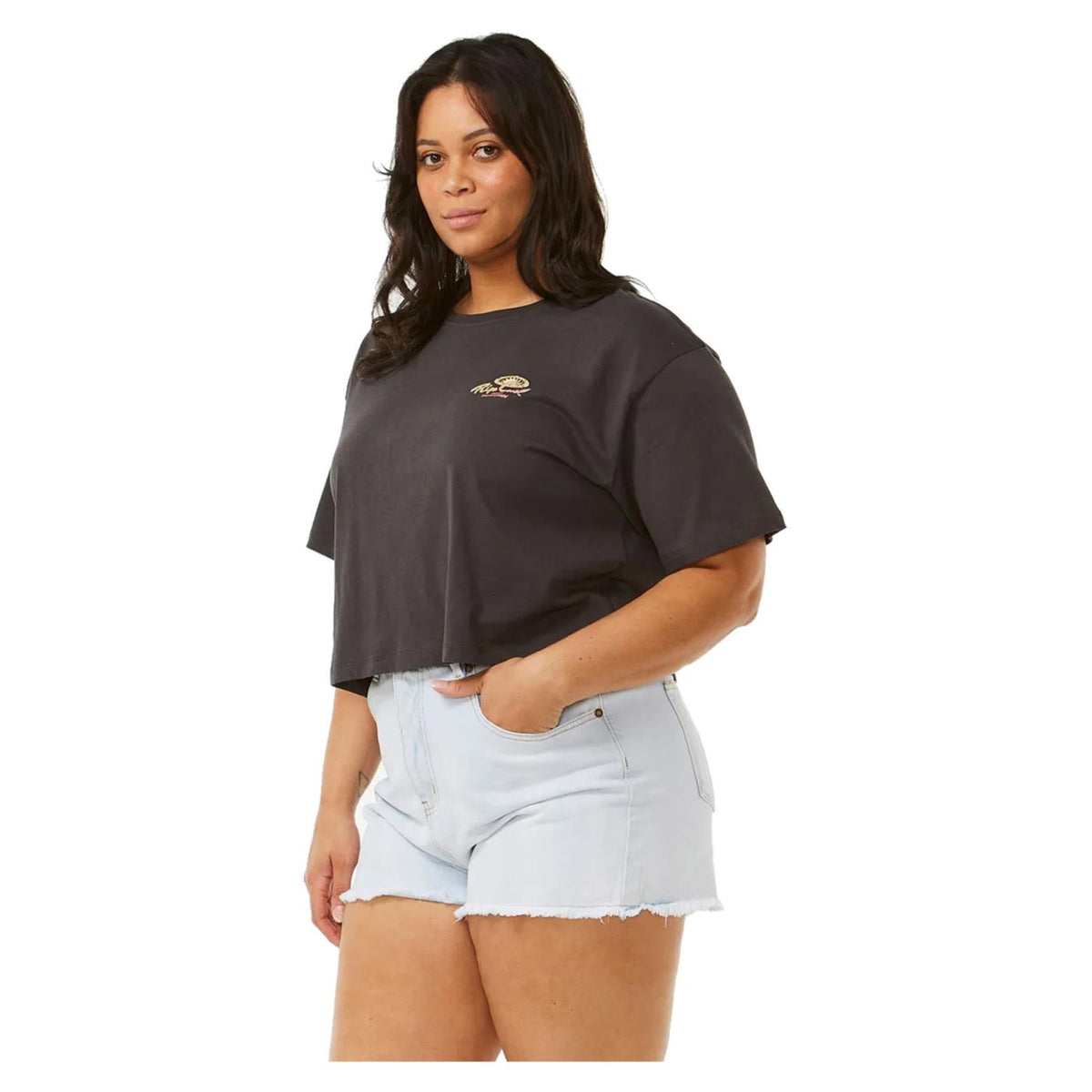RIP CURL ROLLING CURL CROP TEE