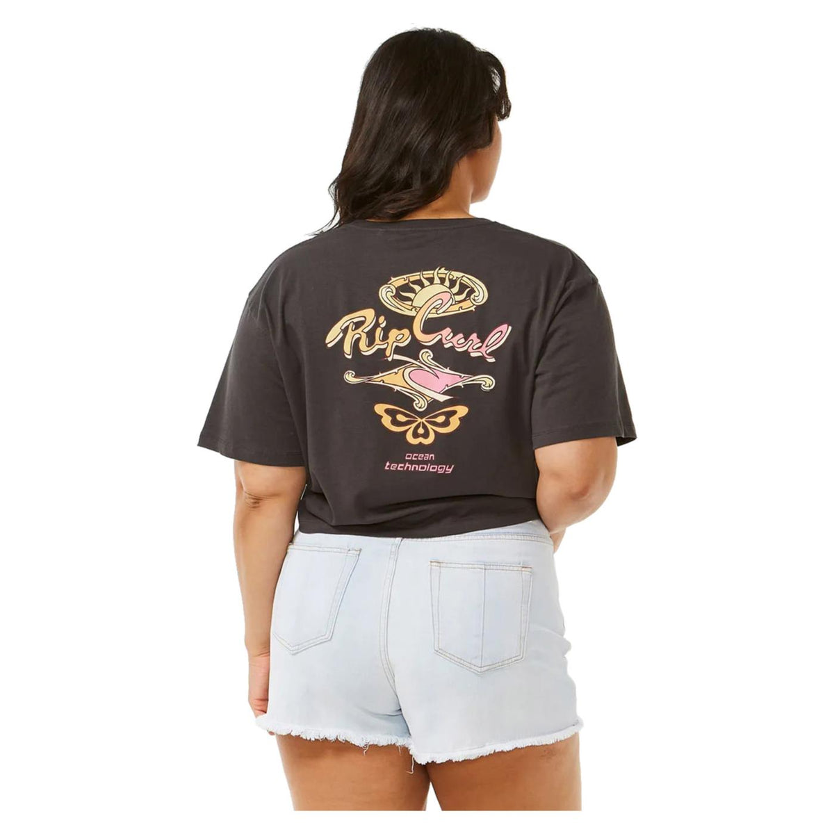 RIP CURL ROLLING CURL CROP TEE