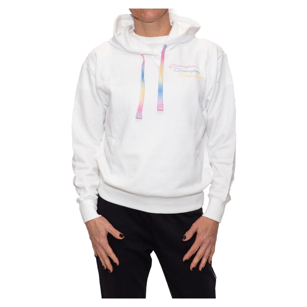 CHAMPION FELPA CON CAPPUCCIO - Bianco - vista 2