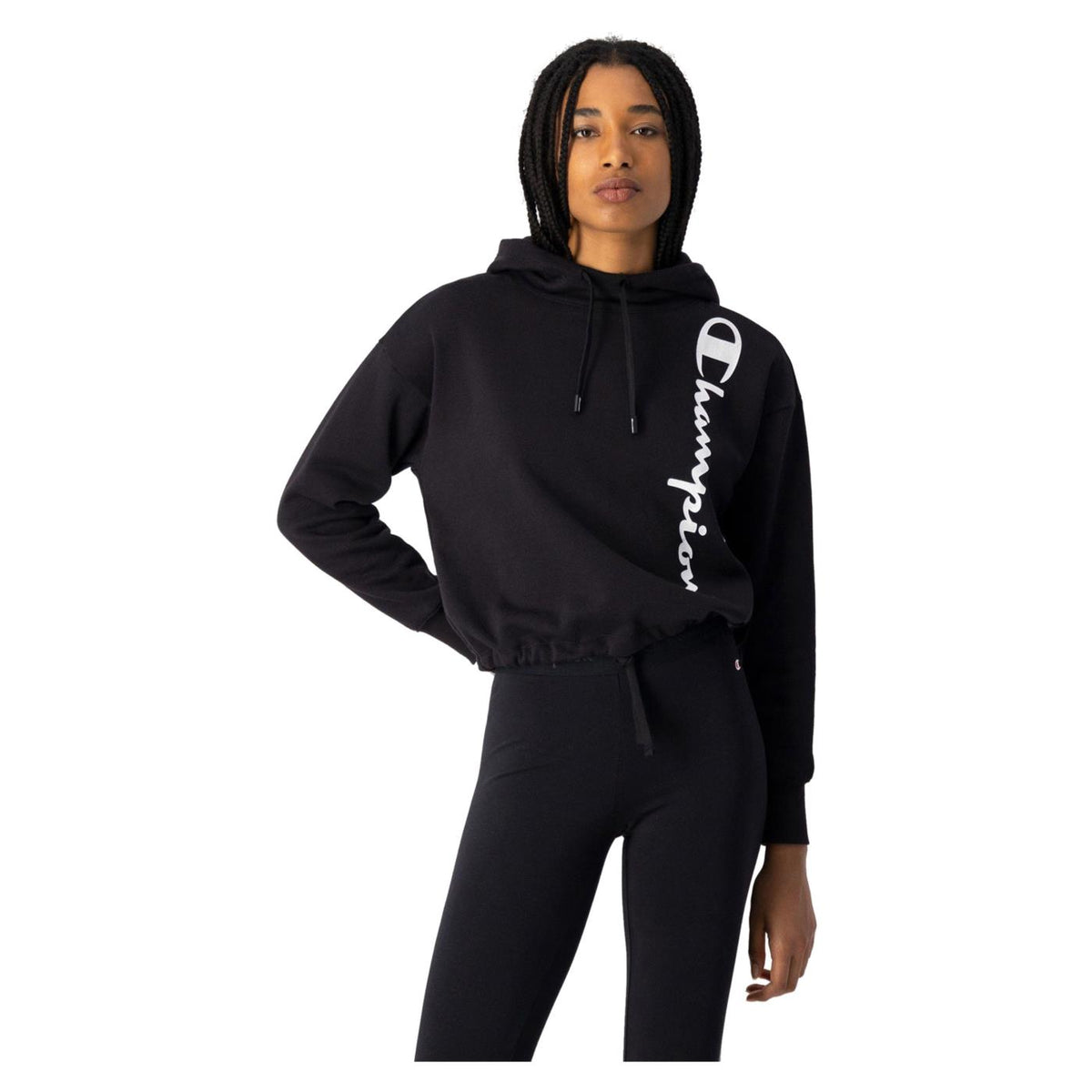 CHAMPION W HOODED SWEATSHIRT - Nero - vista 2