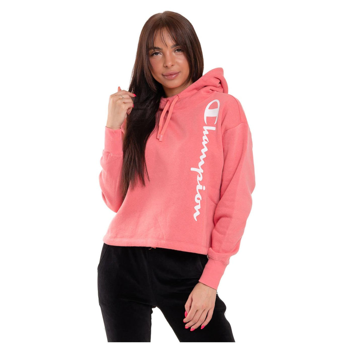 CHAMPION W HOODED SWEATSHIRT - Rosa - vista 2