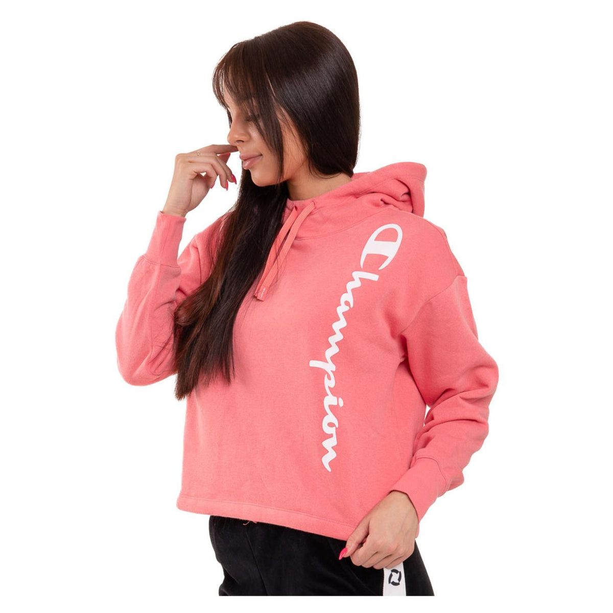 CHAMPION W HOODED SWEATSHIRT - Rosa - vista 3