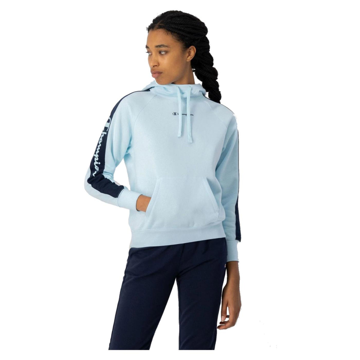 CHAMPION W HOODED SWEATSHIRT - Azzurro - vista 2