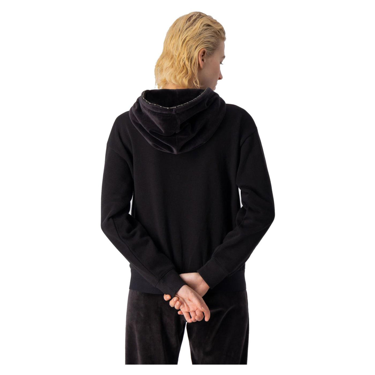 CHAMPION W HOODED SWEATSHIRT - Nero - vista 3