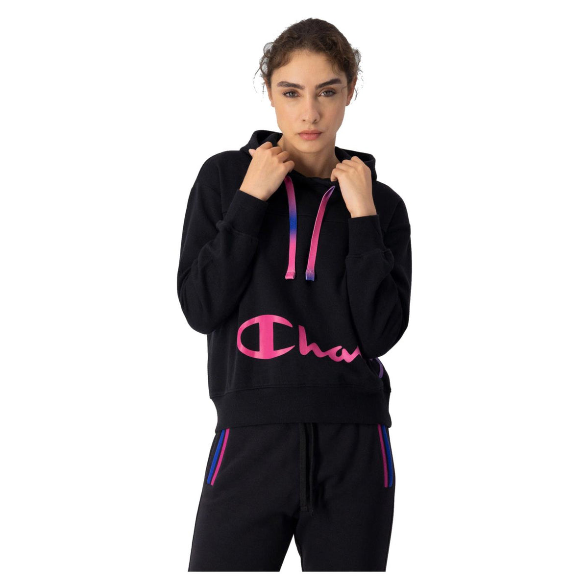 CHAMPION W HOODED SWEATSHIRT - Bianco - vista 2