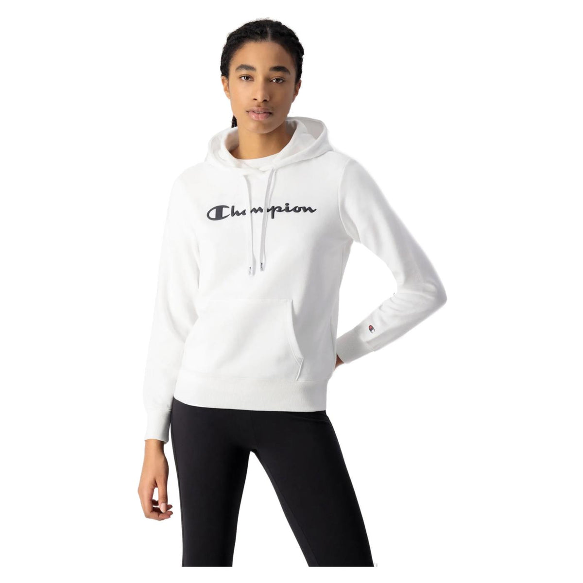 CHAMPION W HOODED SWEATSHIRT - Bianco - vista 2