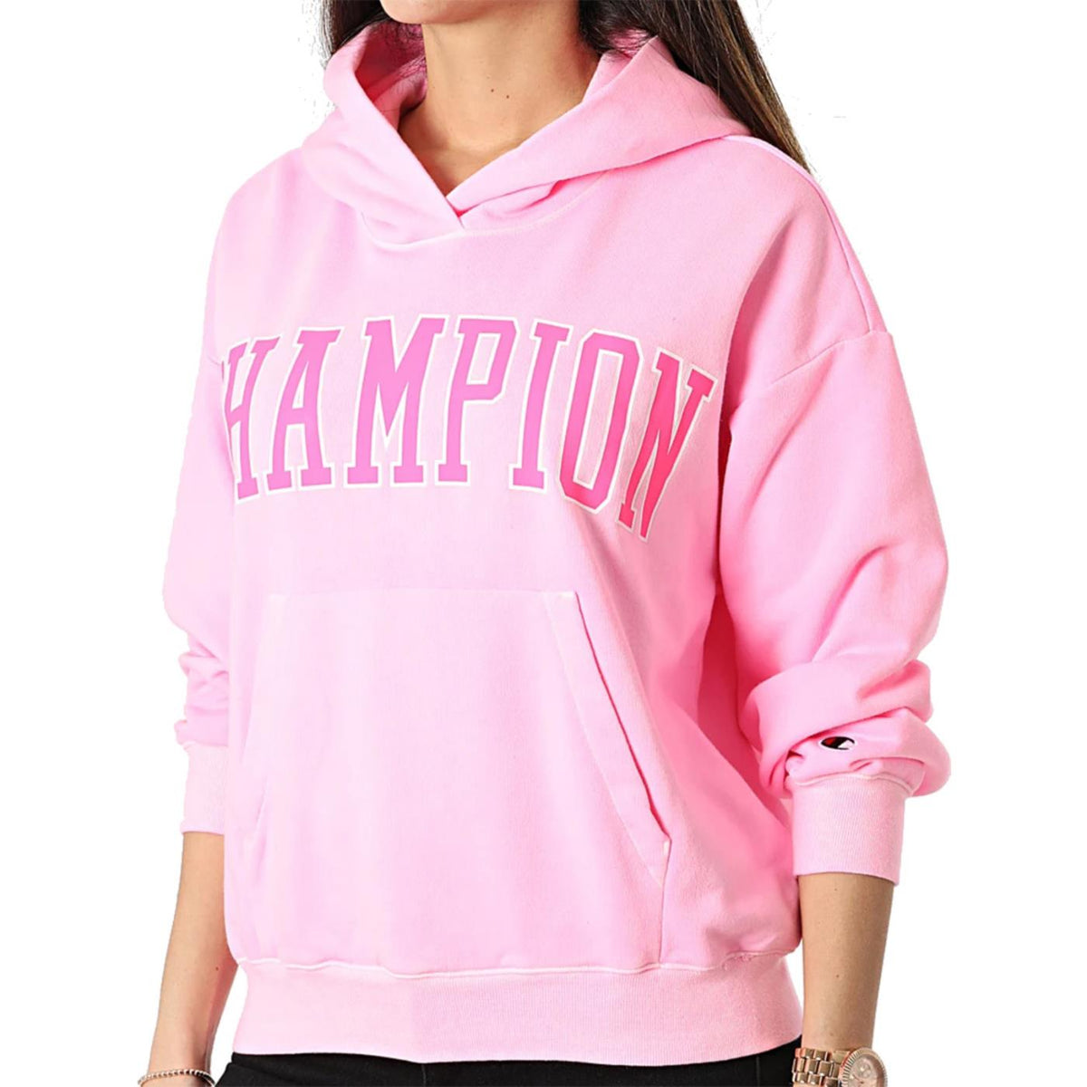 CHAMPION WOMAN HOODED SWEATSHIRT - Rosa - immagine principale