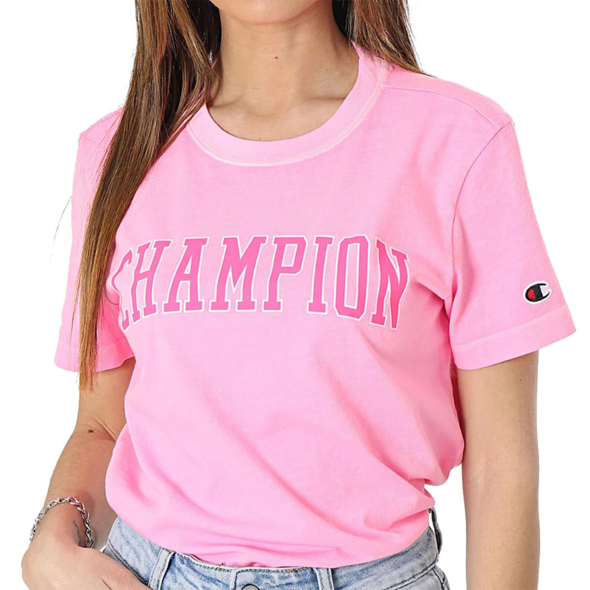 CHAMPION WOMAN CREWNECK T-SHIRT - seconda immagine