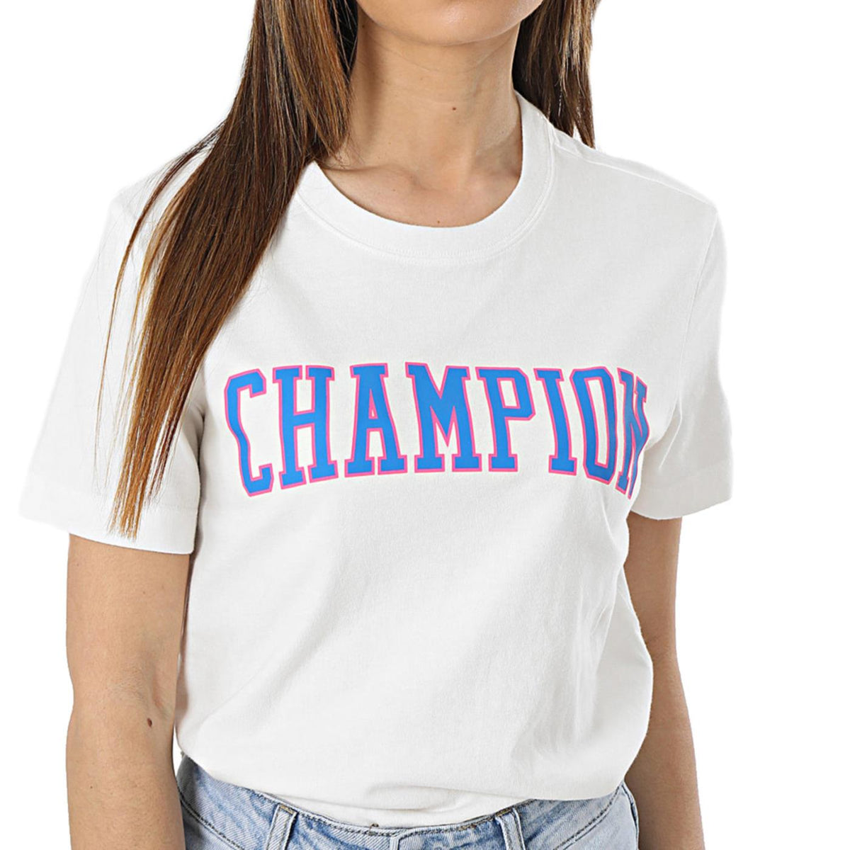 CHAMPION WOMAN CREWNECK T-SHIRT - Bianco - immagine principale