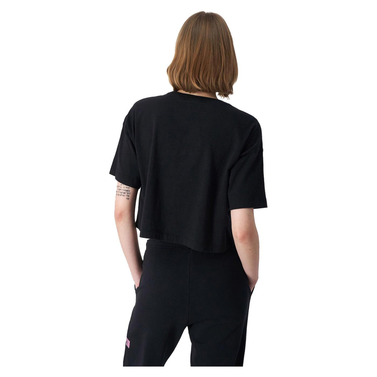 CHAMPION WOMAN CREWNECK T-SHIRT - Nero - vista 3