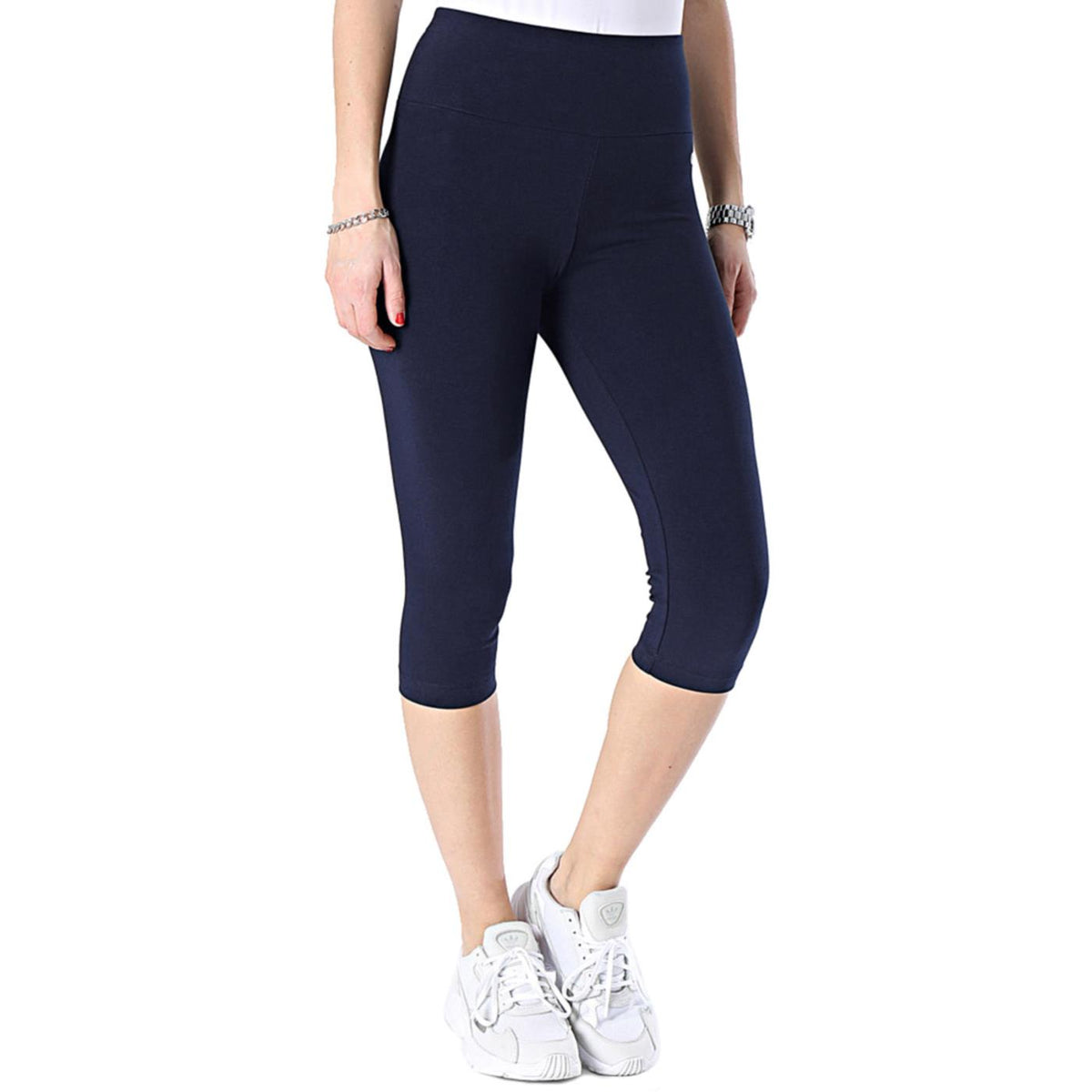 CHAMPION WOMAN 3/4 LEGGINGS - Blu - vista 3