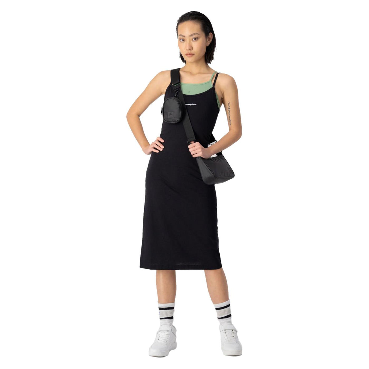 CHAMPION WOMAN DRESS - Nero - vista 3