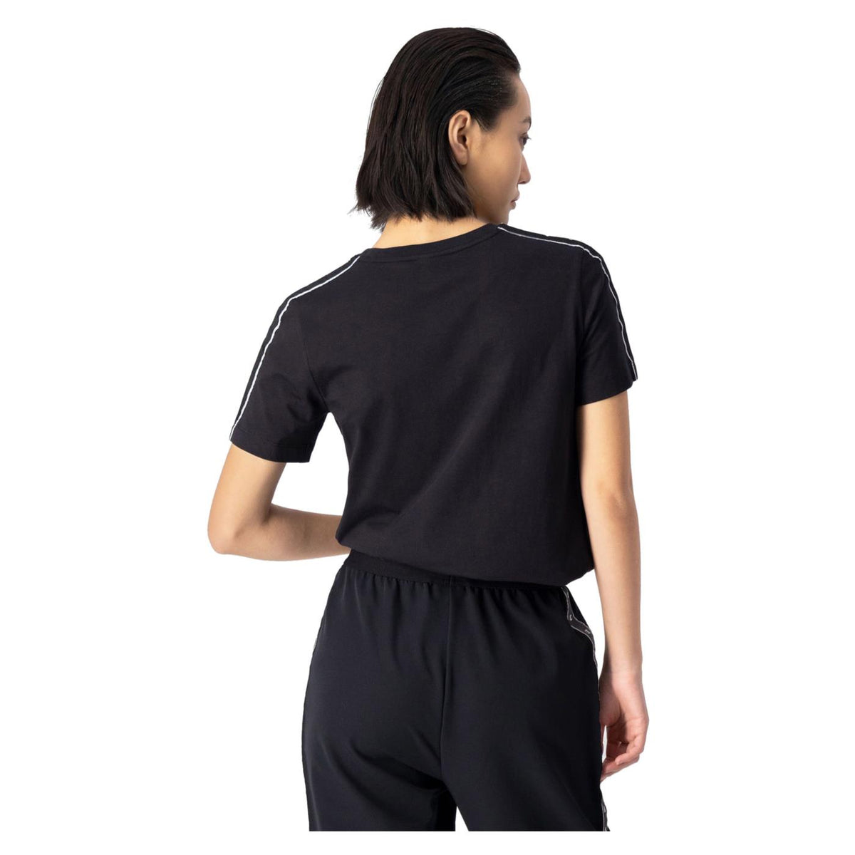 CHAMPION WOMAN CREWNECK T-SHIRT - Nero - vista 3