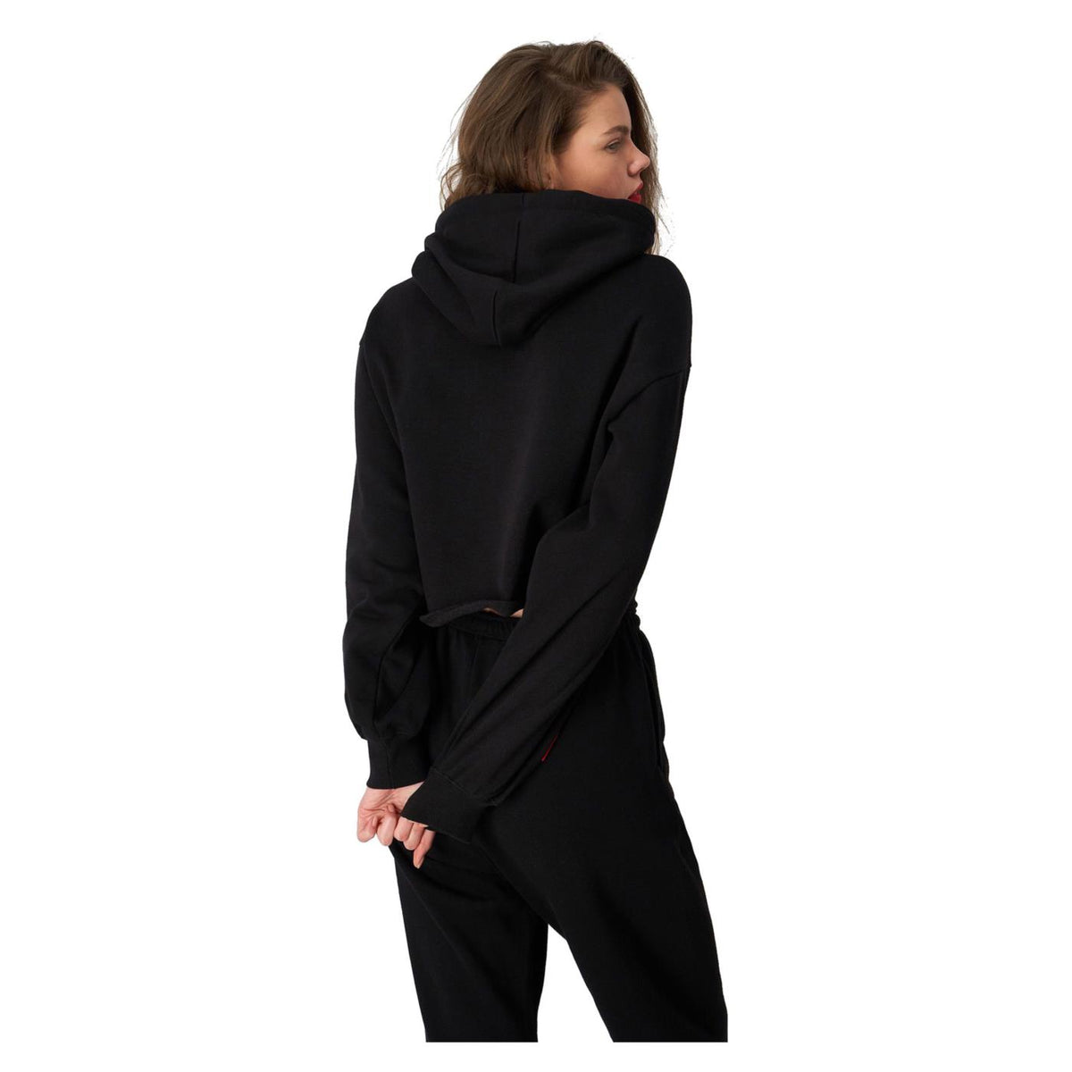 CHAMPION WOMAN HOODED SWEATSHIRT - Nero - vista 3