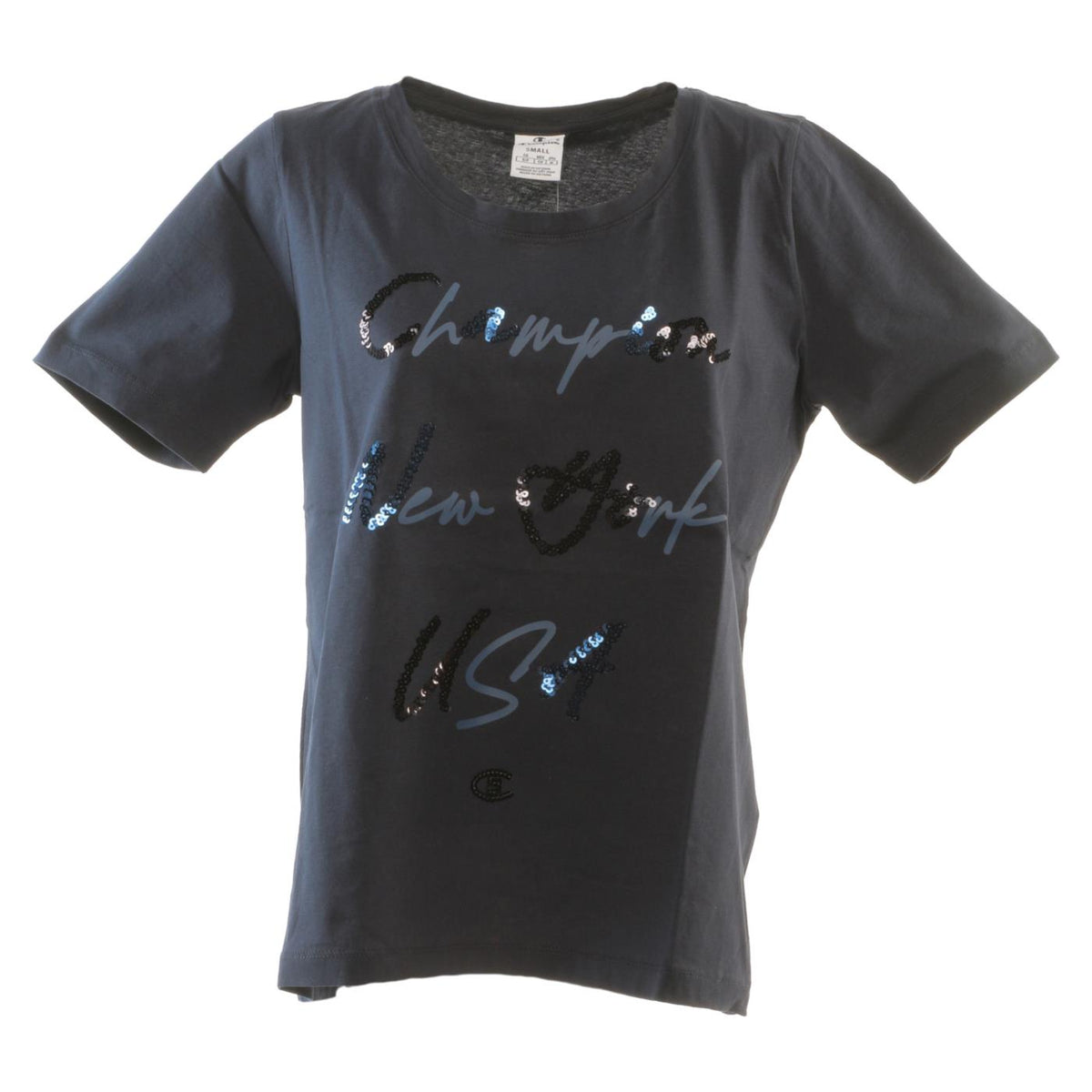 CHAMPION WOMAN CREWNECK T-SHIRT - Blu - immagine principale
