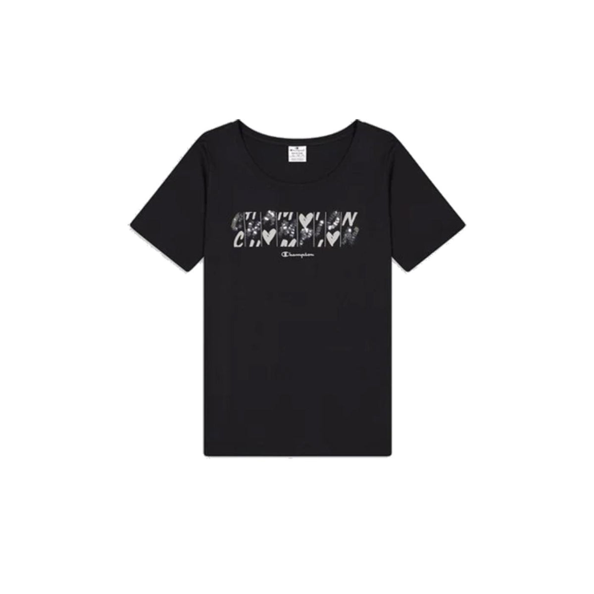 CHAMPION WOMAN CREWNECK T-SHIRT - Nero - immagine principale