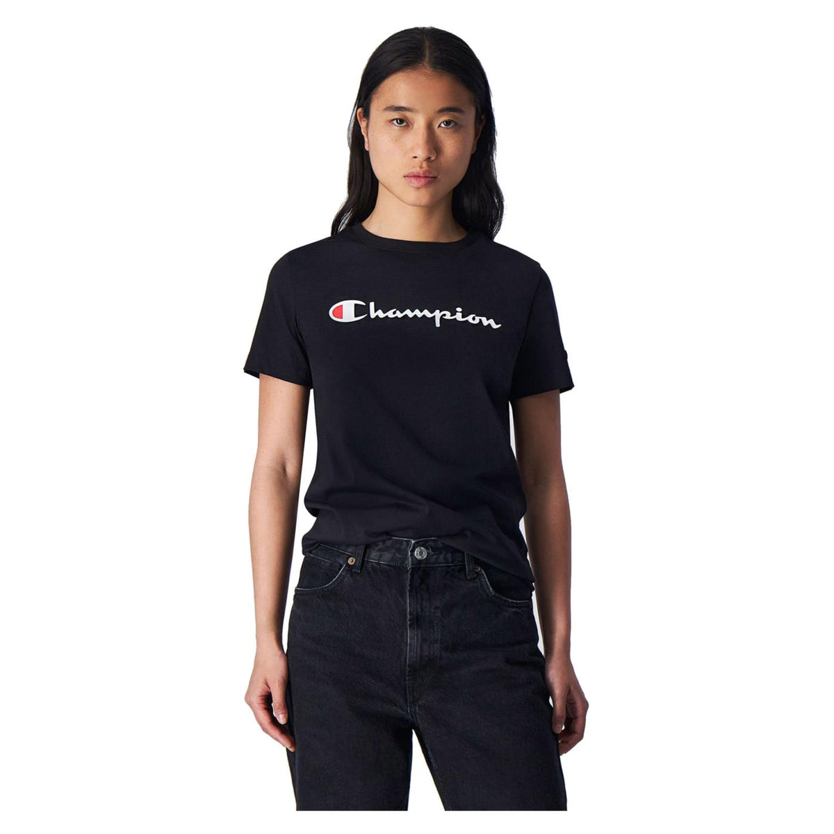CHAMPION CREWNECK T-SHIRT - Nero - vista 2