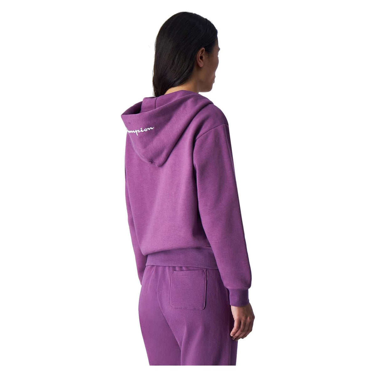 CHAMPION HOODED FULL ZIP SWEATSHIR - Viola - vista 3
