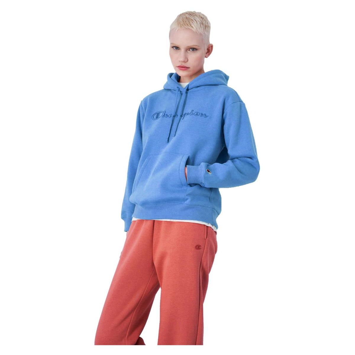 CHAMPION HOODED SWEATSHIRT - Blu - vista 2