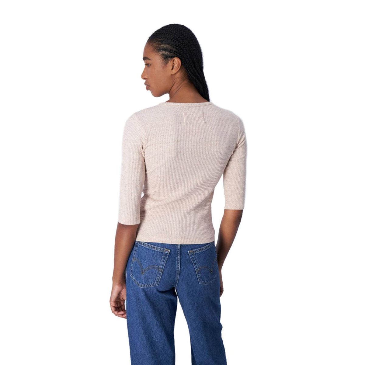 CHAMPION CREWNECK T-SHIRT - Beige - vista 3