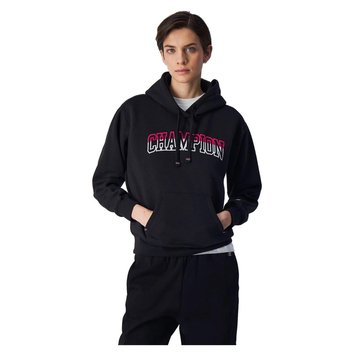 CHAMPION HOODED SWEATSHIRT - Nero - vista 2
