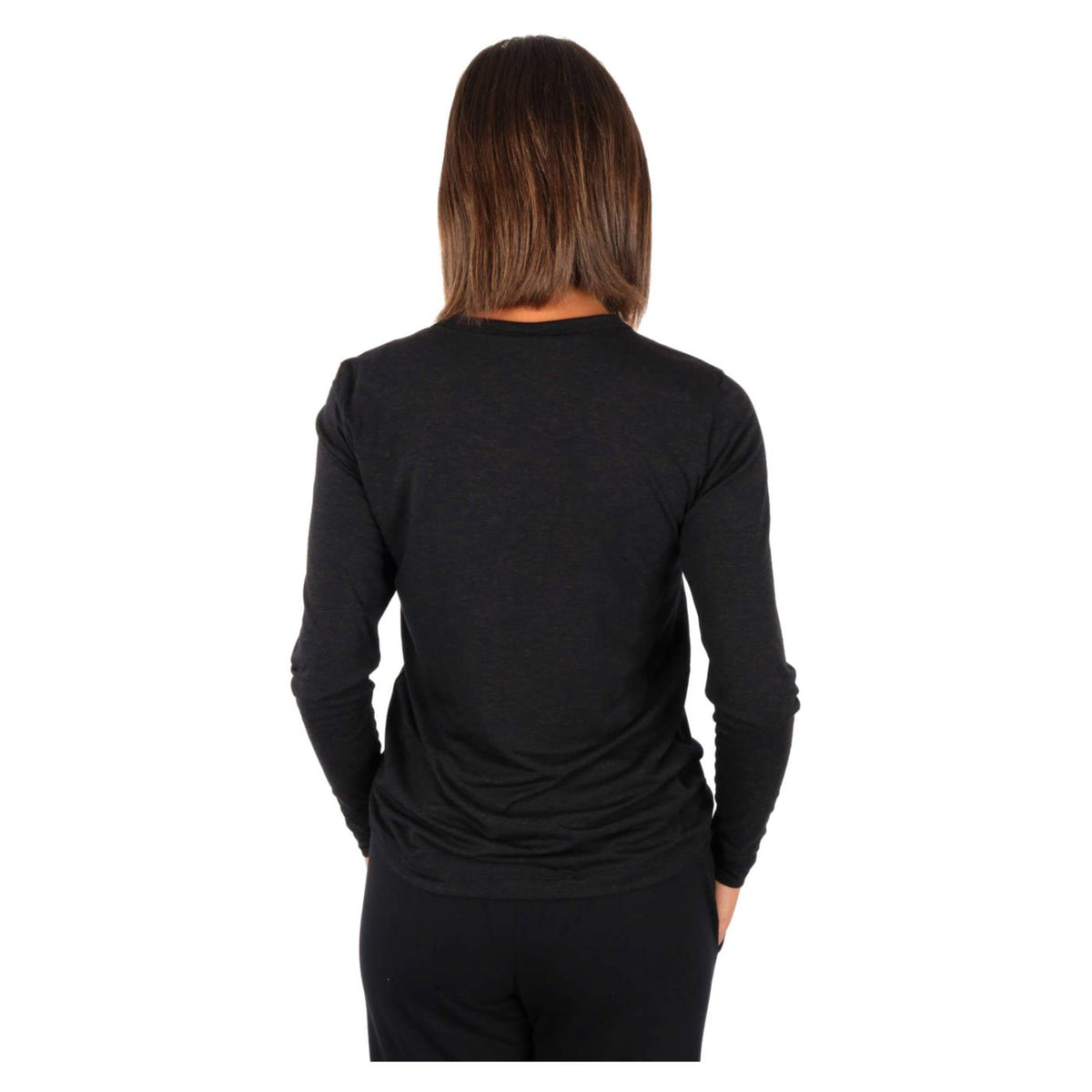CHAMPION CREWNECK LONG SLEEVE T-SH - Nero - vista 2