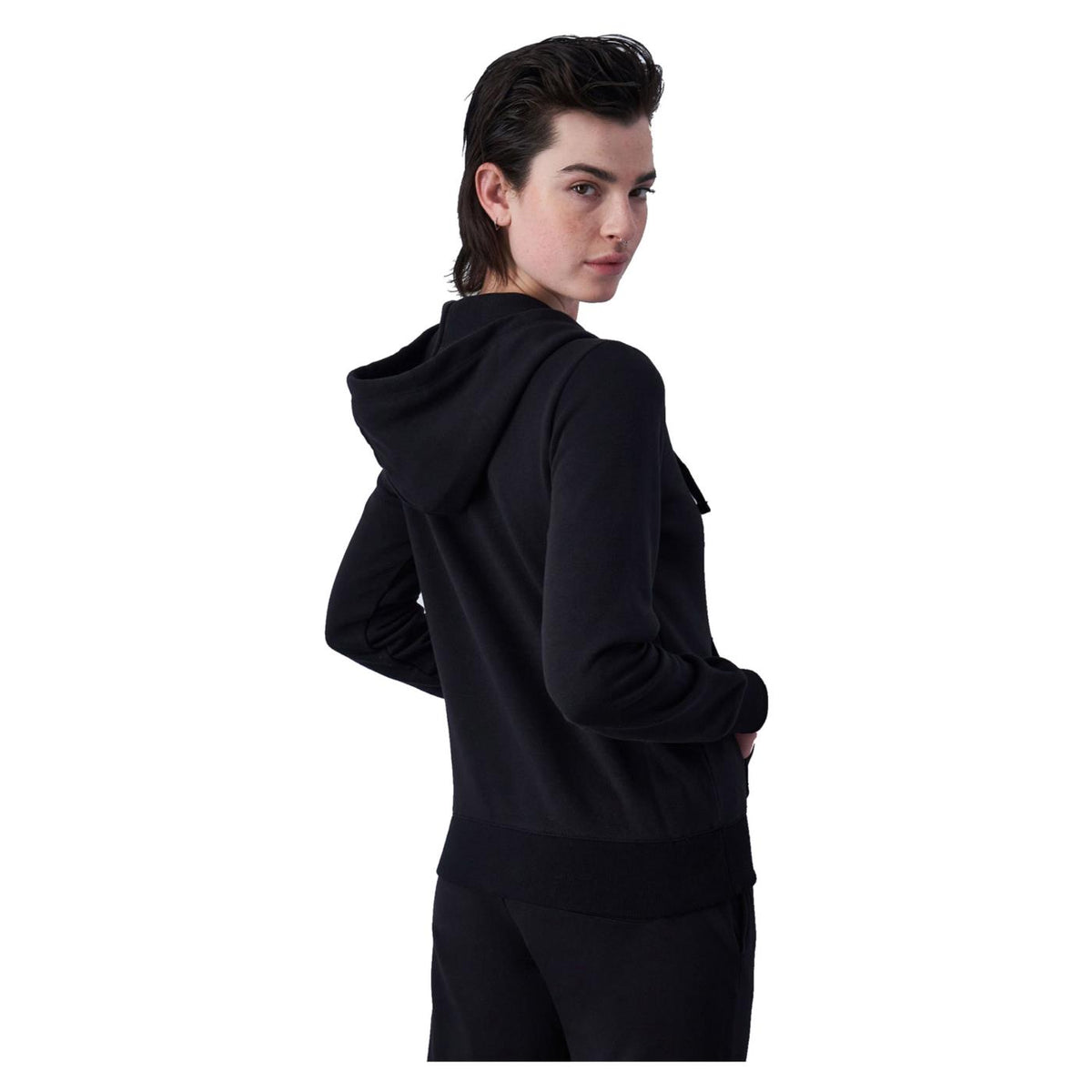 CHAMPION HOODED FULL ZIP SWEATSHIR - Nero - vista 3