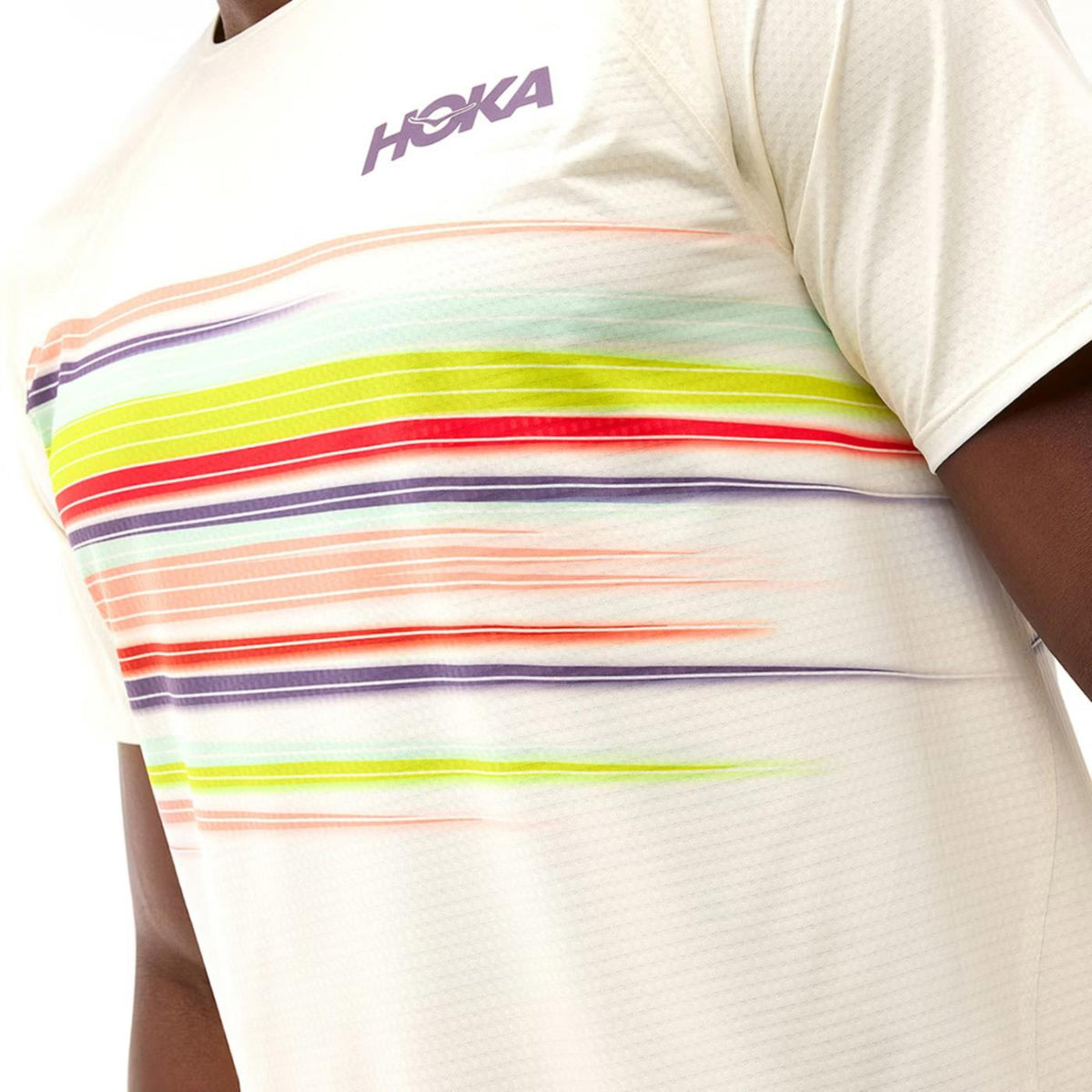 HOKA RACE DAY SHORT SLEEVE - Beige - vista 3