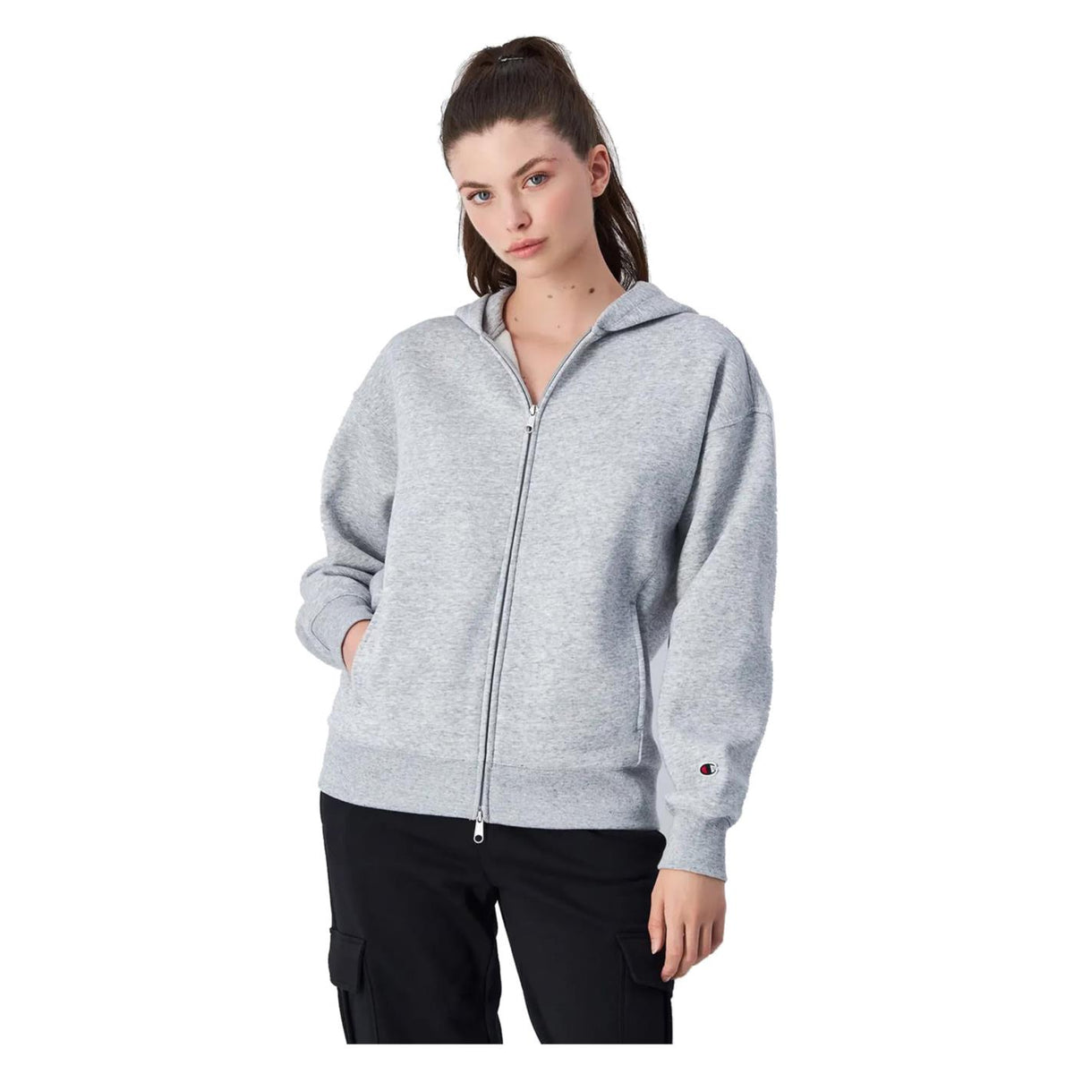 CHAMPION W HOODED FZ SWEATSHIRT - seconda immagine