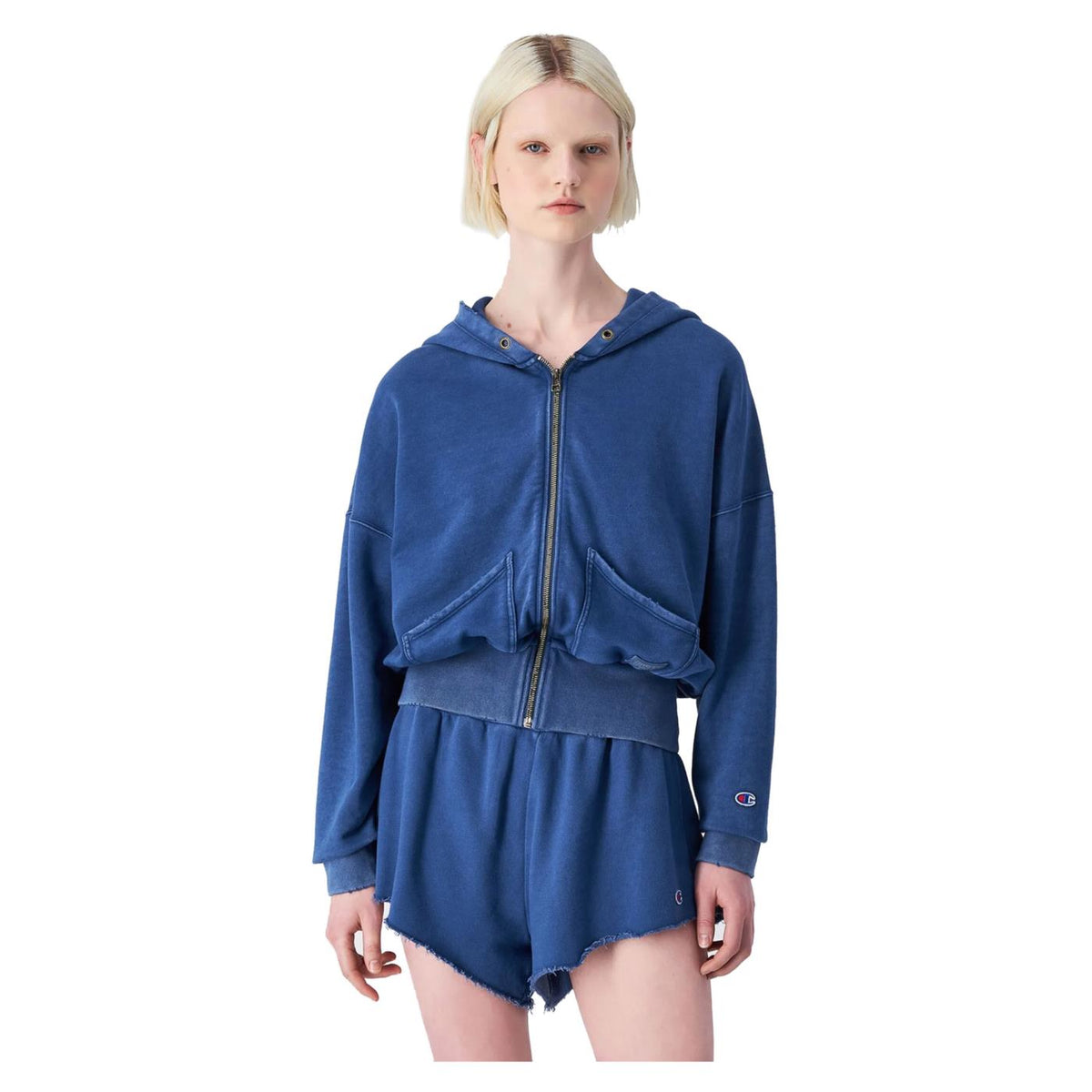 CHAMPION FELPA DONNA CAPPUCCIO FZ - seconda immagine