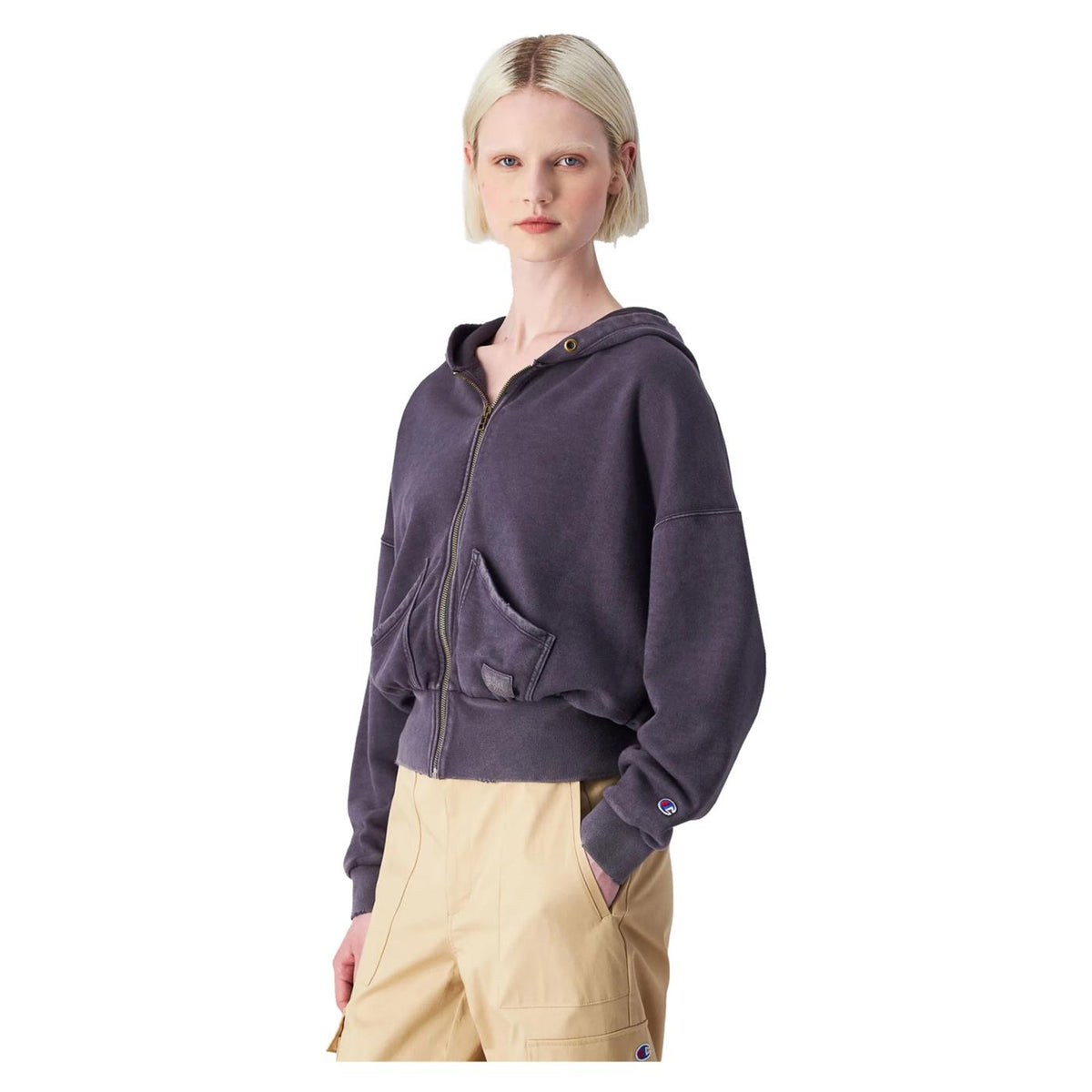 CHAMPION FELPA DONNA CAPPUCCIO FZ - seconda immagine
