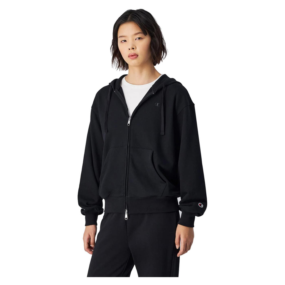 CHAMPION FELPA DONNA CAPPUCCIO FZ - seconda immagine