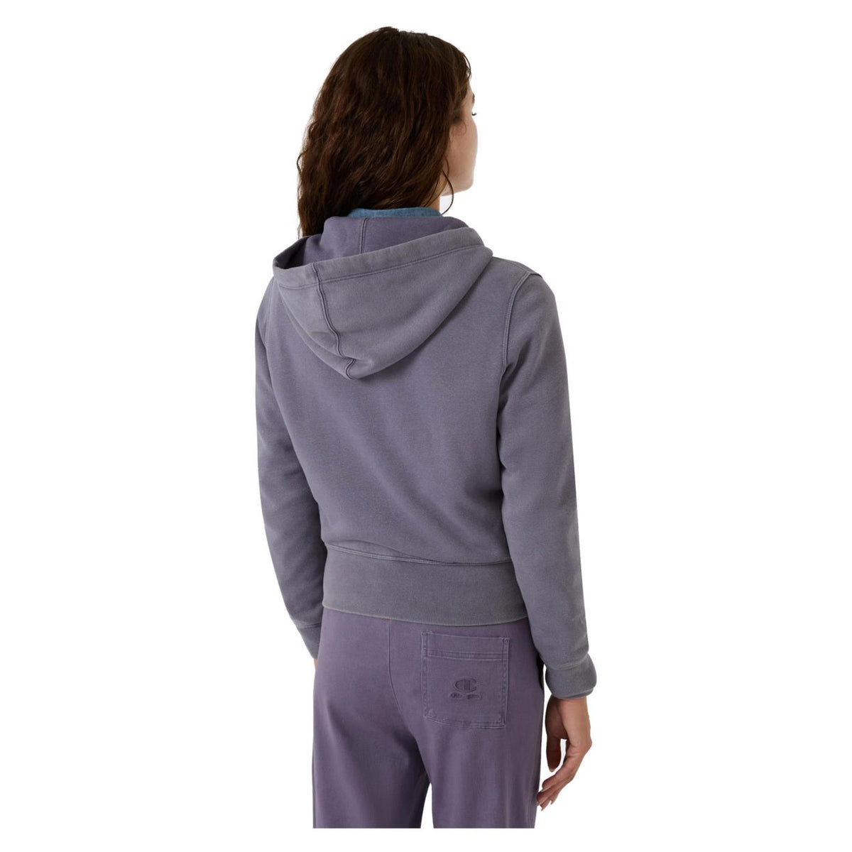 CHAMPION W FZ HOODIE SWEATSHIRT - vista 3