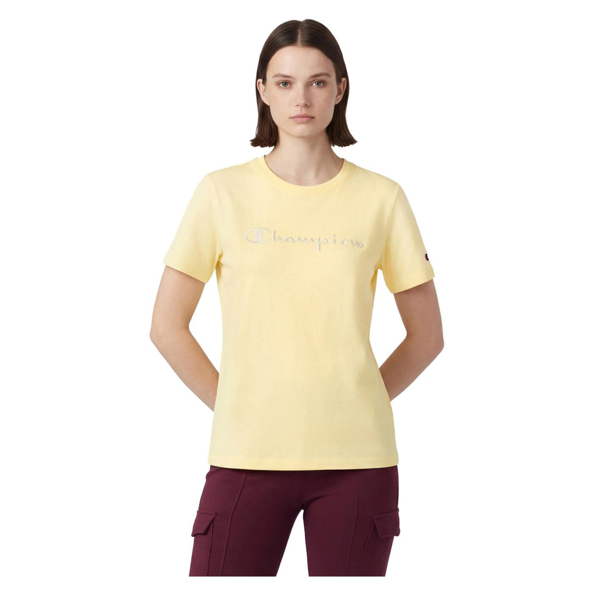 CHAMPION W SS TEE - Giallo - immagine principale