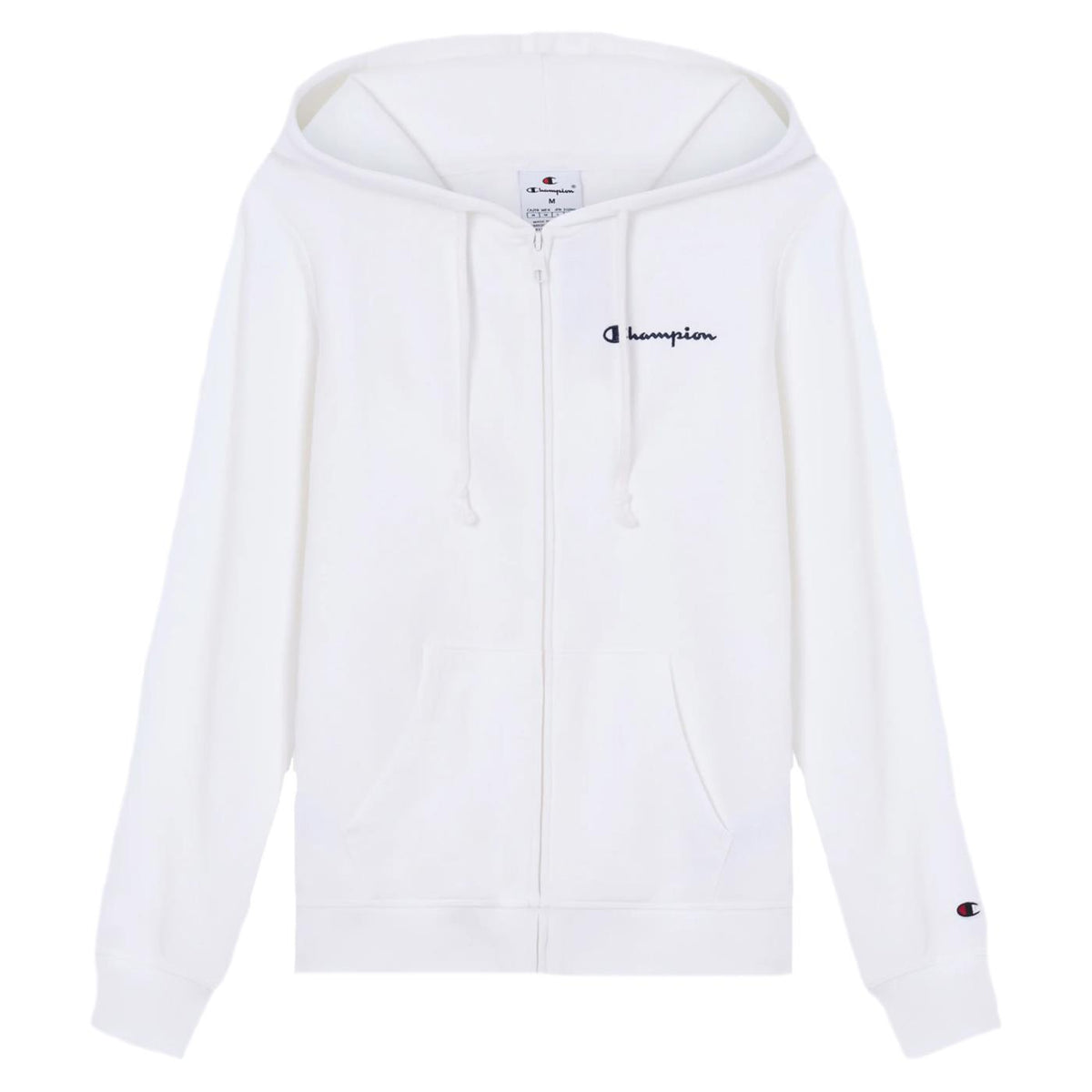CHAMPION W FZ HOODIE SWEATSHIRT - Bianco - vista 3