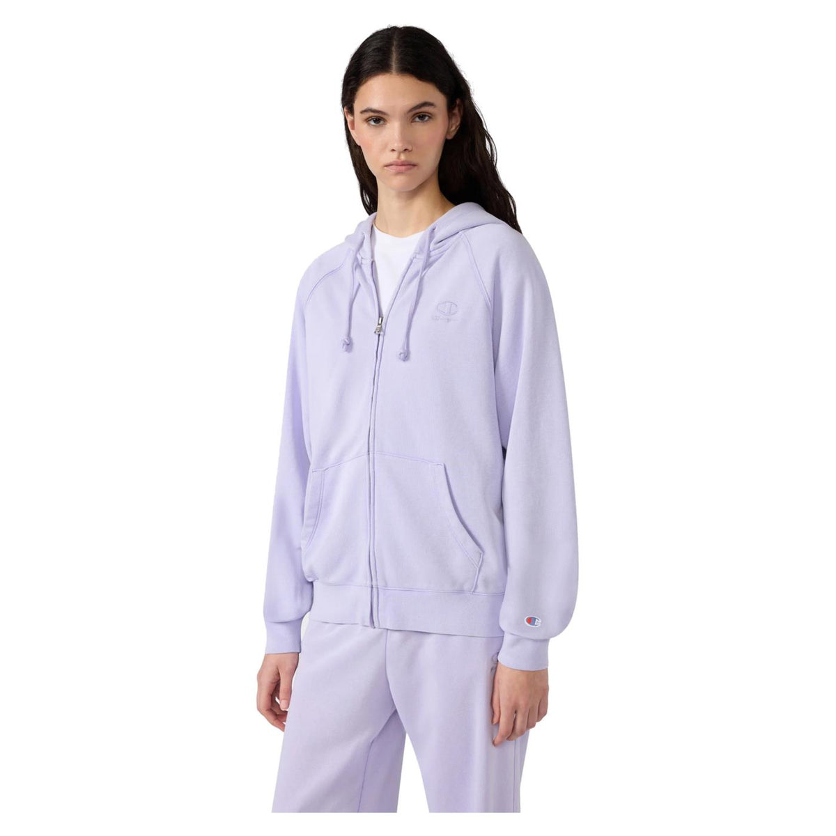 CHAMPION W FZ HOODIE SWEATSHIRT - C1-lilla - immagine principale